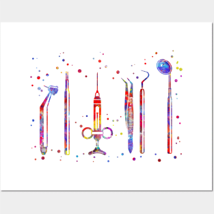 Dentist instruments Posters and Art